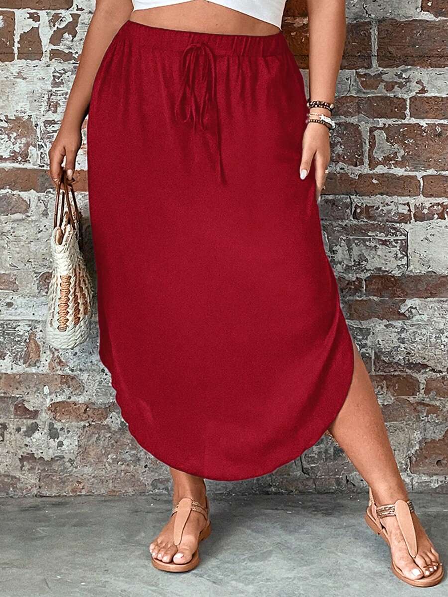 Saia Feminino com bainha curvada - Arienne