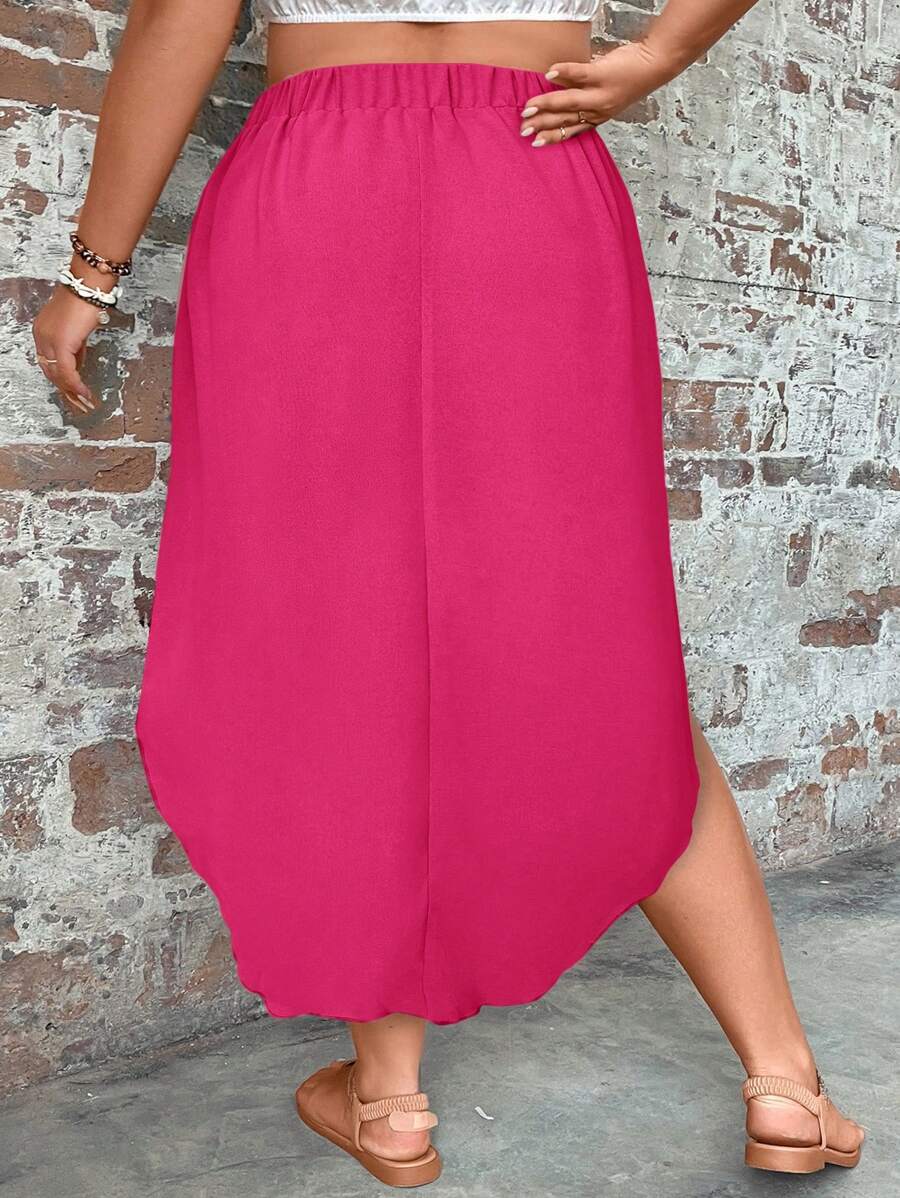 Saia Feminino com bainha curvada - Arienne