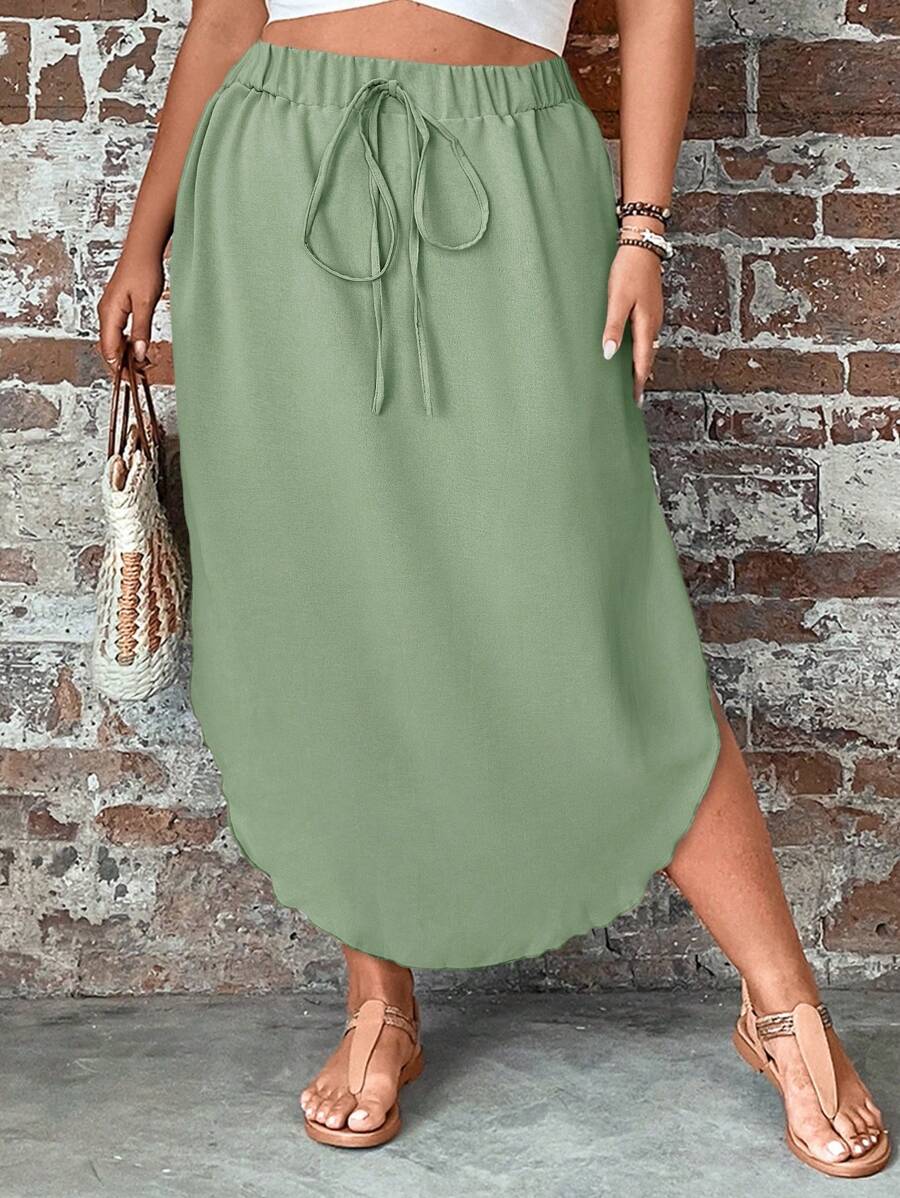 Saia Feminino com bainha curvada - Arienne