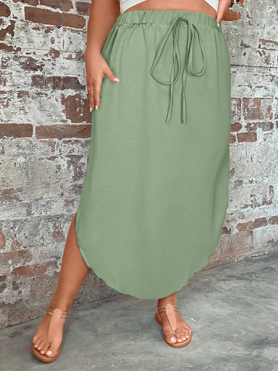 Saia Feminino com bainha curvada - Arienne