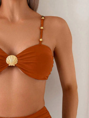 Biquíni Luxo Concha Dourada