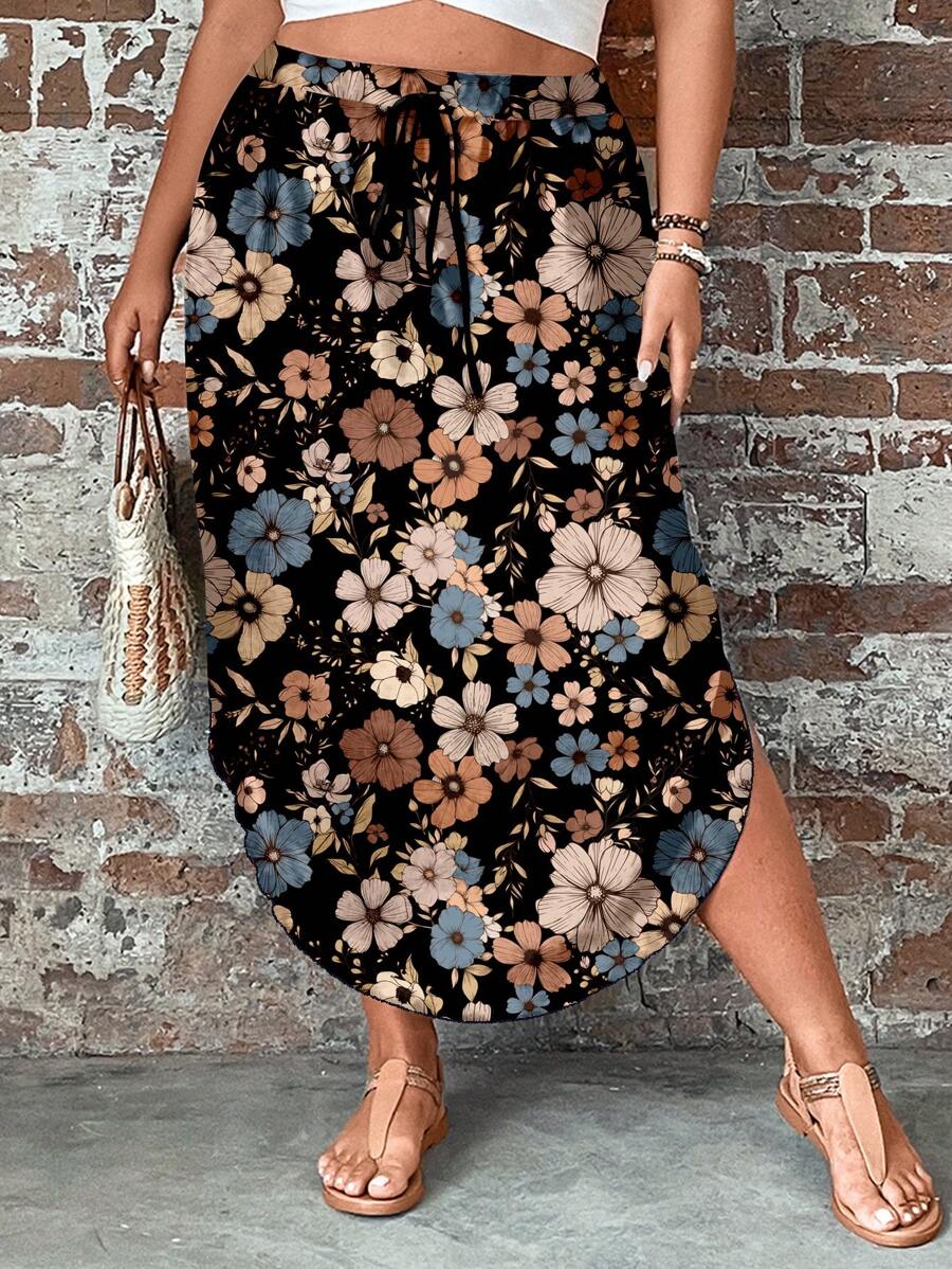 Saia Feminino com bainha curvada - Arienne