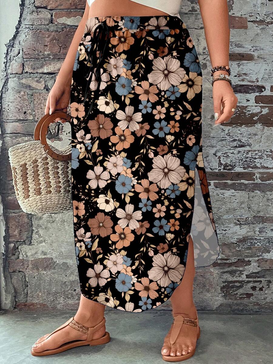 Saia Feminino com bainha curvada - Arienne