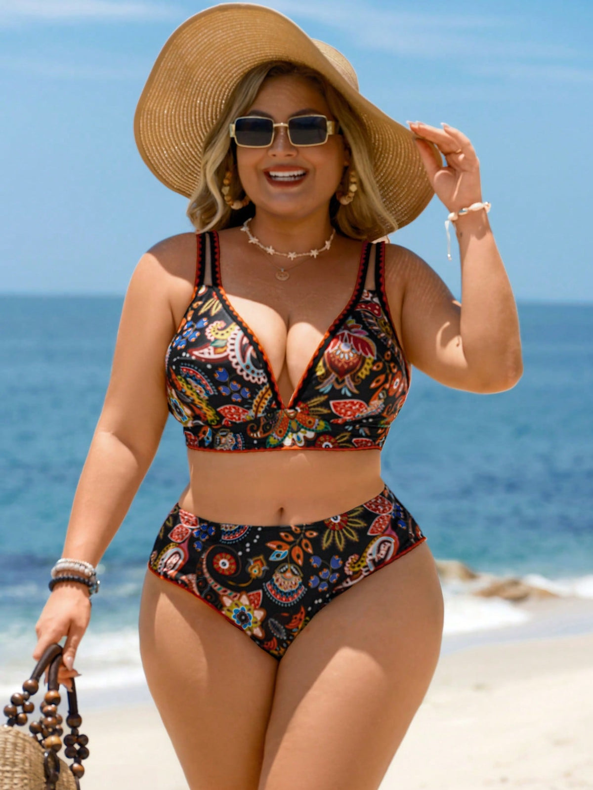 Biquini Feminino Estilo Floral