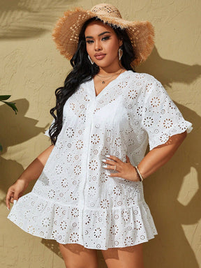 Saída de praia feminina bordada Tatiana